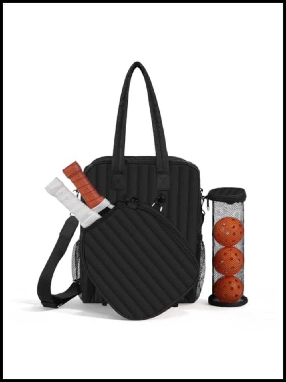 Women's Pickleball Bag with Ball Bag, Waterproof Pickleball Tote Shoulder Bag